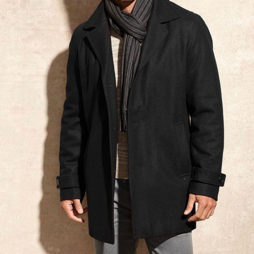 Calvin Klein Men’s Wool-Blend Car Coat, NWT! XXL
